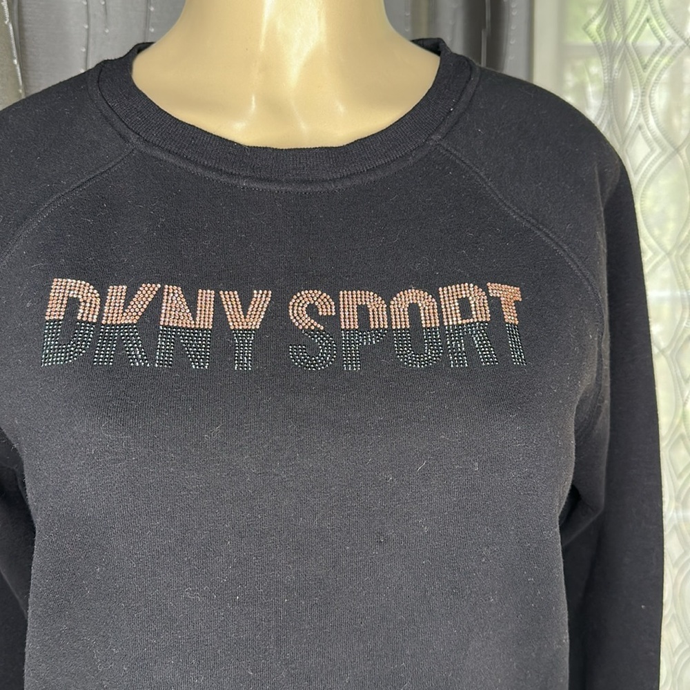 DKNY women’s  Sport Black Sweatshirt Sz S - Picture 4 of 6